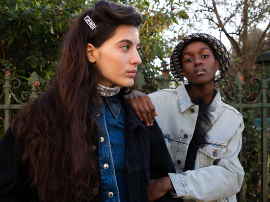 models wearing denim from the webster